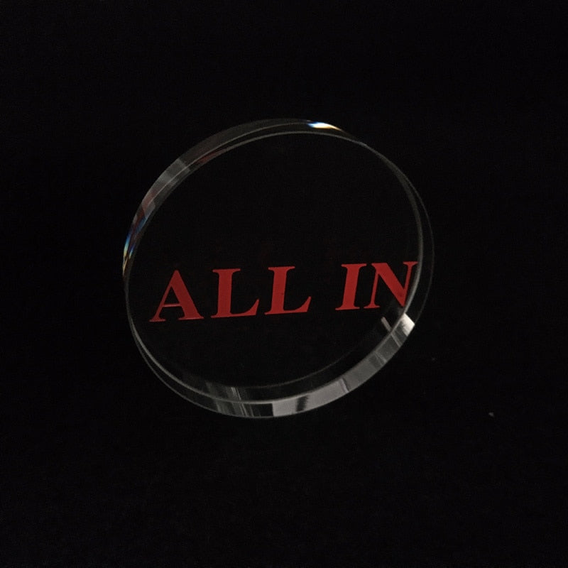 Poker "All In" Transparent Crystal Round